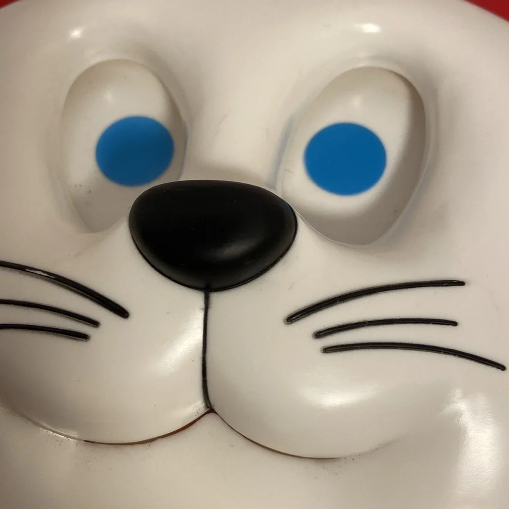 Vintage Cat Face Hook Happy Animal wall hanger kids towel hook 1980s 80s retro